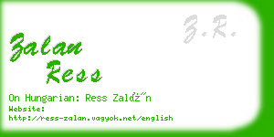 zalan ress business card